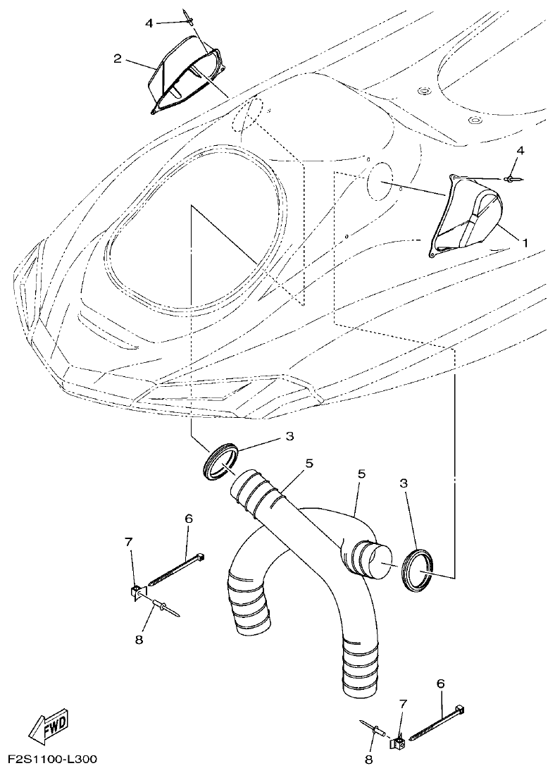 Yamaha FA1800A-M VENTILATION parts diagram